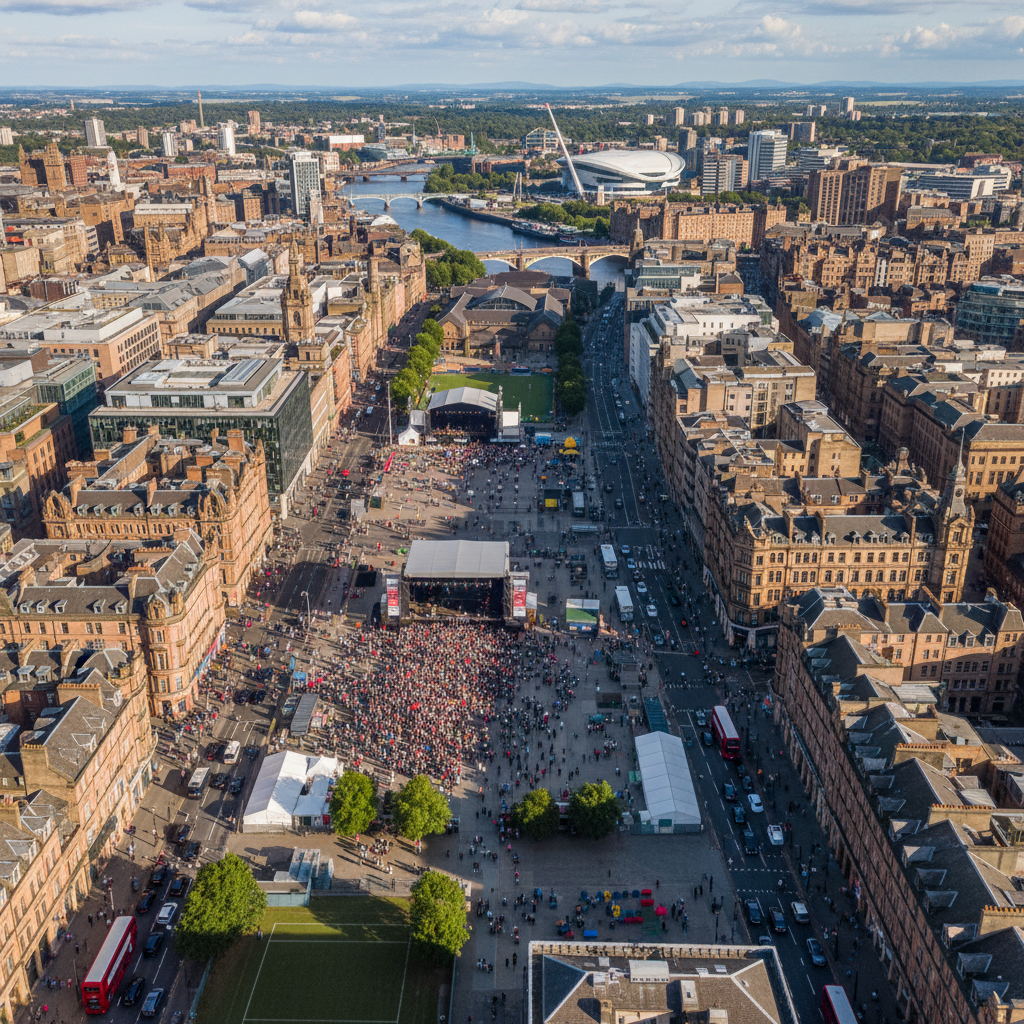 Police Scotland enforces temporary no-fly zone over central Glasgow for weekend event