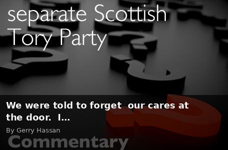 We were told to forget our cares at the door. I… - Scottish Review article by Gerry Hassan