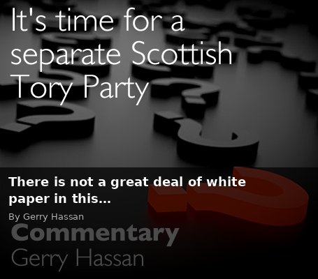 There is not a great deal of white paper in this… - Scottish Review article by Gerry Hassan