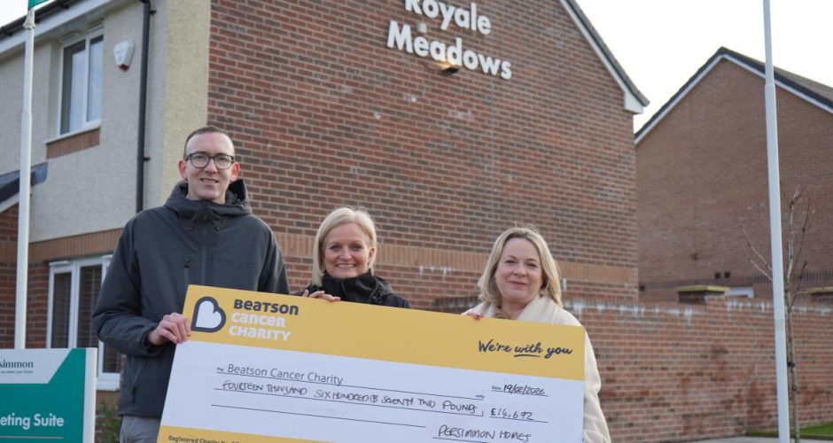 Housebuilder Donates Over £14,000 to Scottish Cancer Charity
